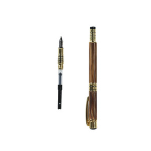 Bamboo Double-Ended Fountain <b>Pen</b> Ballpoint <b>Pen</b> Golden Bamboo Art Collectible Multi Function <b>Pen</b> - Product Image 5