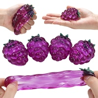 Jouet anti-stress en caoutchouc souple à rebond lent, motif raisin violet Xiaohongshu, pour la décompression transfrontalière, vente en gros