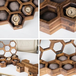 Bán buôn cá nhân đồng hồ bằng gỗ hộp bóng hộp đồng hồ với kính gỗ đồng hồ hiển thị trường hợp - Product Image 2