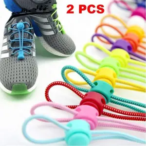 Cordones elásticos de plástico para zapatillas, cordones de silicona para correr y trotar