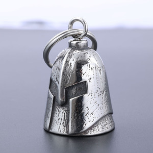 Cloche de casque de motard en acier inoxydable avec corne d'Odin, pendentif cloche plaqué argent et <span class=keywords><strong>noir</strong></span>, thème guerrier de la culture viking nordique - Product Image 3