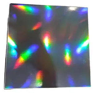 Diyケーキトッパー用虹色メタリックペーパーホログラフィックミラーカードストック紙