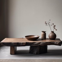 Table basse en bois, salon, usage domestique, table à thé commerciale, maison d'hôtes