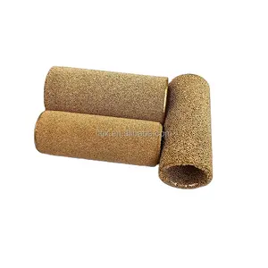 High density copper powder sintered filter element brass porous powder metal filter copper particle sintered filter cartridge