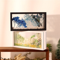 Nouveau modèle – Cadre photo double face en plexiglas et verre véritable pour fleurs, décoration, boîte à ombre en verre pour photos