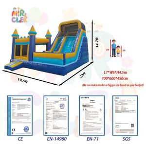 Château Gonflable Commercial Durable avec Toboggan, Combo Maison Gonflable PVC pour Location Fêtes Enfants - Product Image 5