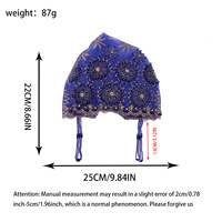 15 Couleurs Chapeau Turban Fait Main Ethnique avec Strass et Perles Motif Tournesol, Bonnet, Foulard, Voile, Hijab, Chapeaux Hijab à Dentelle et Pompons