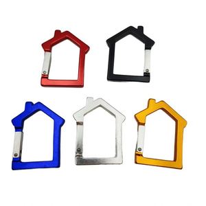 Custom Carabiner Hook Aluminum Alloy House-Shaped Outdoor Climbing Carabiner with Logo <b>for</b> Souvenir Keychain Promotional <b>Gift</b> - Product Image 2