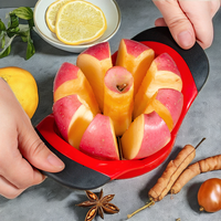 Zonneschijn Extra Scherpe Roestvrijstalen Appelsnijder 8 Messen Handmatige Fruitgroentetool Gemakkelijk Grip Handvat Hoogwaardig Metaal