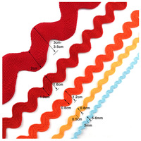 Ruban Ric Rac Coloré de 20 mm, Ruban en Dentelle Zig Zag, Garniture Ric Rac pour Vêtements, Robes, Sacs, Chaussures, Accessoires de Bricolage