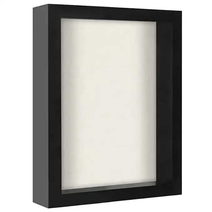 Klv — cadre de photo en bois noir, boîte d'ombre 8x10, avec dos en lin doux, personnalisé, nouvelle mode 2020
