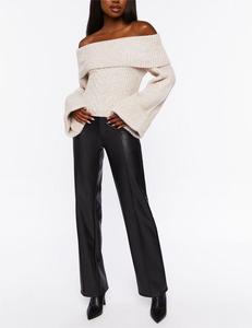 Produttore di Maglieria Personalizzata Autunno Inverno 2026, Maglione Donna a Spalla Scoperta con Risvolto - Product Image 4