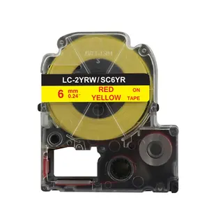 מפעל מחיר אדום על צהוב תואם מדפסת סרט LC-2YRW/SC6YR משמש LW-400 מדפסת