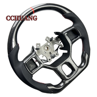 Les volants en fibre de carbone en cuir de style sportif personnalisés conviennent aux accessoires d'intérieur de voiture Dodge Ram 1500 2500 3500