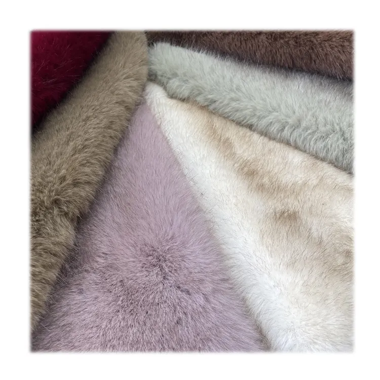 Luxury Tip-dyed fluffy fake for fur collar 2500g 40mm thick soft warm faux fox fur simulation plush fabric for fashion vest coat