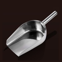 Pelle à fond plat pelle à glace en acier inoxydable épaissi riz thé nourriture farine pop-corn graines de melon pelle multifonctionnelle