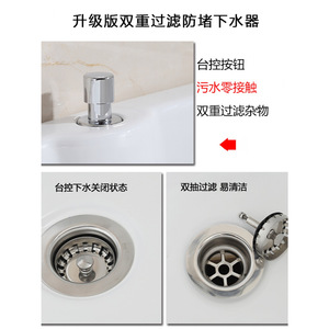 อ่างล้างหน้าเซรามิก Lida แบบตั้งพื้นเดี่ยว พร้อมก๊อกน้ำ ผิวมันเงา ขาสูง สำหรับห้องน้ำและระเบียง - Product Image 5