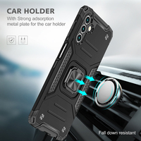 Coque de téléphone à anneau magnétique antichoc en TPU Offre Spéciale pour Samsung A13 4G housse de téléphone noire pour Samsung A15 A25 A35 A55