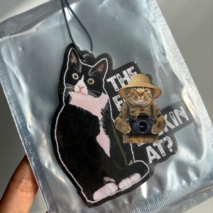 Ambientadores de Papel con Forma de Gato y Logotipo Personalizado al por Mayor, Ambientadores para Coche con Aroma a Perfume, Accesorios para Coche al por Mayor, Regalos Promocionales - Product Image 3