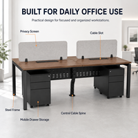Bureau d'ordinateur moderne modulaire et durable avec pieds en métal, écologique, facile à assembler, pour usage commercial, domestique, scolaire ou en appartement