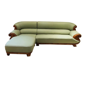 Muebles de Sala de Estar Estilo Chino Moderno, Lujo Ligero Nórdico, Madera Maciza, Esquinero, Cuero Simple, Estilo Chino Imperial - Product Image 3
