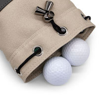 Pochette de golf personnalisée avec porte-tee, mini sac banane en cuir PU, accessoires de golf étanches, cadeau pour hommes, vente en gros OEM