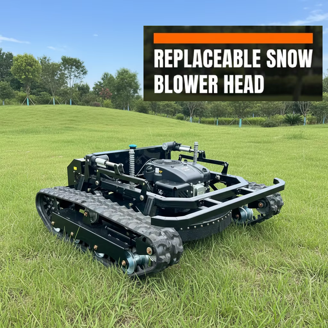 Commercial Grade Diesel Powered Tracked Grass Cutter Smart Garden Robot Automatic Control Remote Control Lawn Mower