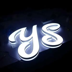 ป้ายไฟอะคริลิคติดผนังแบบกำหนดเองสำหรับธุรกิจ ป้ายไฟ LED Backlit ส่องสว่าง ป้ายไฟตัวอักษร โลโก้ธุรกิจ สำหรับภายนอกอาคาร แข็งแรงทนทาน - Product Image 1