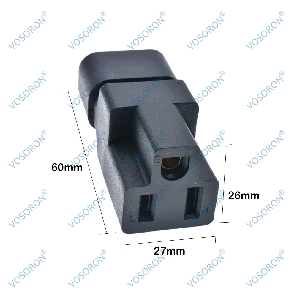 JORINDO C14 To NEMA 5-15R Power Adapter - IEC Male To US 3-Pin Female Connector For PDU/UPS - View #7