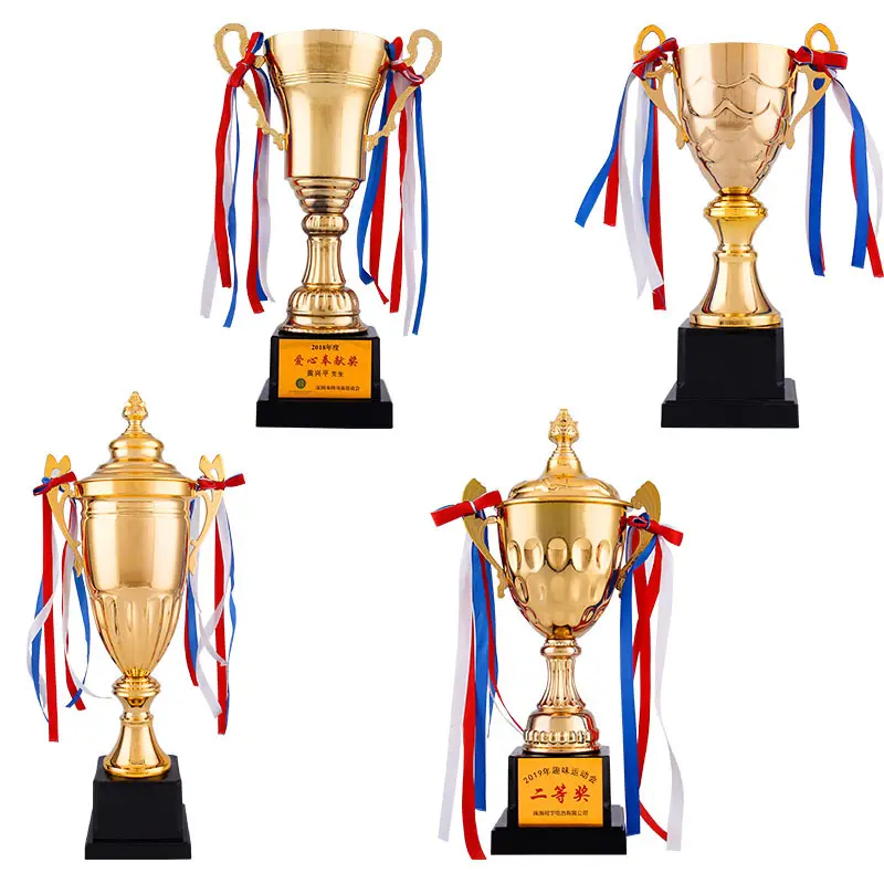 Engraved crown metal wholesale custom logo trophies and medals