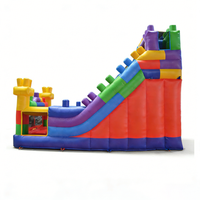 Château gonflable avec toboggan et souffleur pour enfants et adultes, usage commercial
