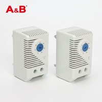 A & B termostat mekanis dapat disesuaikan, pengendali suhu 0-60 ℃ untuk Kabinet tertutup, termostat ruang kecil