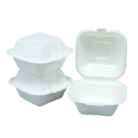 Boîte de hamburger de bagasse de canne à sucre biodégradable de prix direct d'usine pour le conteneur alimentaire