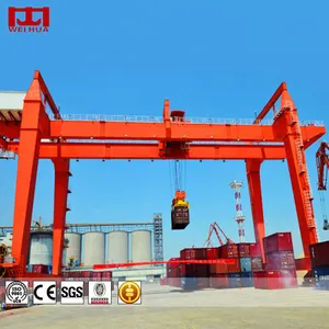 Proveedor profesional de China, grúa de contenedores portuarios, grúa de pórtico montada en riel de 20 toneladas, precio de grúa RMG de 40 toneladas y 60 toneladas