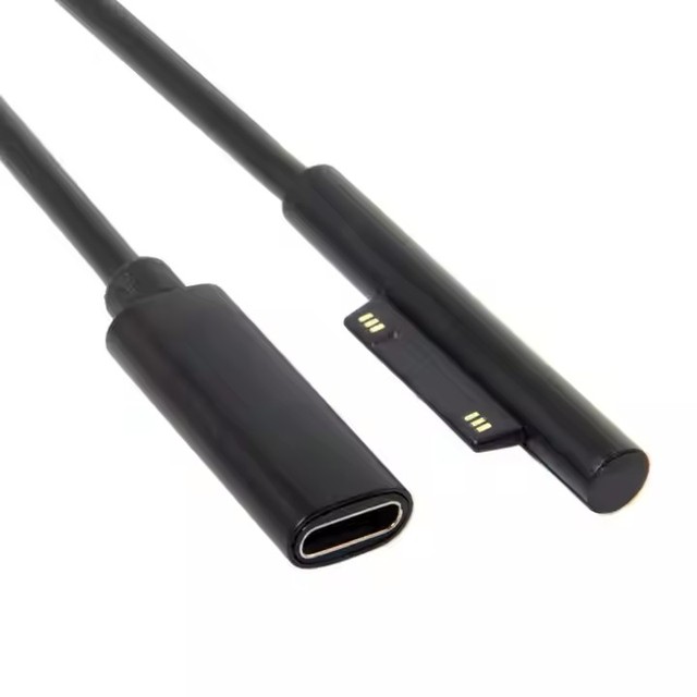 USB Type c Female to Surface Pro 4 5 6 7 Charging Adapter 20cm 12V/15V PD Fast Type c Charging Cable for Microsoft Pro 4 5 6 7