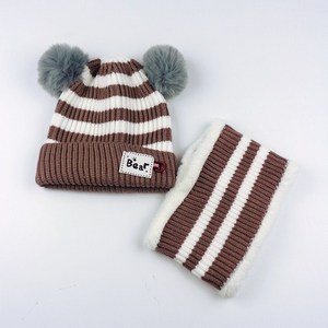 Conjunto de bufanda de gorro para bebé, conjunto de gorro de invierno y calentador de <span class=keywords><strong>cuello</strong></span> para niñas y niños pequeños, gorros de invierno cálidos con forro polar - Product Image 5