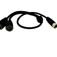 Werks großhandel 50cm MIDI DIN 5-PIN-Stecker an 2 Buchse Y Splitter Adapter kabel Verlängerung Audio kabel für MIDI-Tastatur