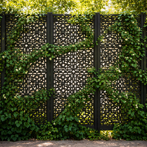 Clôture WPC par Pièce pour <span class=keywords><strong>Jardin</strong></span> Extérieur, Panneau Modulaire Facile à Monter, Haute Résistance, Sans Déformation - Product Image 6