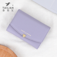 Tas Clutch Wanita PU Fashion Kelas Atas Desain Dompet Pendek Baru Tahan Air Penutup Kancing Lapisan Poliester Model Tas Wanita Merek Ternama