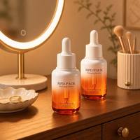 Flacon compte-gouttes PET 15ml 30ml 50ml vide rechargeable avec logo personnalisé pour sérum, lotion, pipette, huile essentielle, médicament, cosmétique