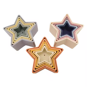 Custom Silicone stellatura blocchi torre tazze Montessori giocattoli educativi per il bambino e il bambino - Product Image 5