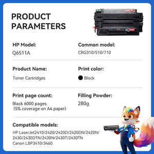ASSEEL <span class=keywords><strong>Cartouche</strong></span> de Toner Usine Q6511A CRG-110 310 510 Compatible pour <span class=keywords><strong>HP</strong></span> LaserJet 2400 <span class=keywords><strong>2410</strong></span> 2420 2430 pour CANON LBP-3410 3460 - Product Image 2