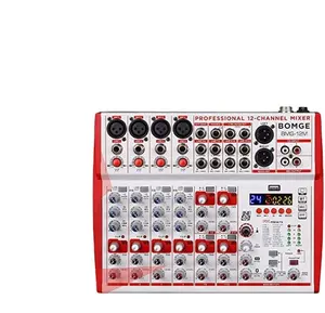 Grosir Mixer Audio Papan Suara 12 Input Profesional dengan Mikrofon Preamps Kompresor Antarmuka Audio 24DSP