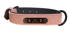Collier pour chien en cuir PU réglable avec étiquette personnalisée en gros - Product Image 3