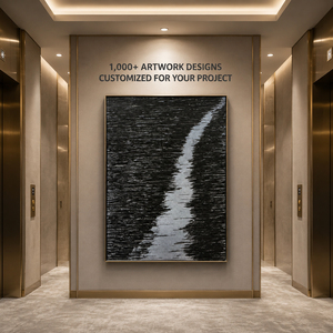 Midnight Passage Wabi Sabi Handmade Acrylic Painting on <b>Canvas</b> Minimalist Custom Artwork Home Decor - Product Image 1