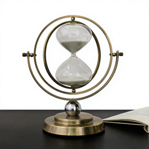 Nouveau sablier 30 <span class=keywords><strong>Minutes</strong></span> ornements en métal créatifs anniversaire promotionnel européen salon décoration sablier - Product Image 1