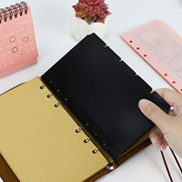 Transparent givré 6 trous diviseurs de planificateur à onglets personnalisés 5 onglets enveloppe de trésorerie ensemble pp plastique page d'index a7 a6 a5 séparateurs d'onglet
