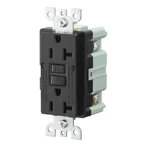 3Grace AC 20A 125V 20 Amp Outlet 15a 60hz Black Gfci Socket Outlet For Us Market