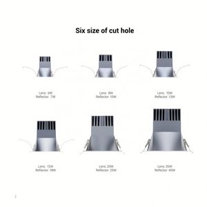 ไฟดาวน์ไลท์ LED แบบฝังฝ้าเพดาน SMART LED 2024 ดีไซน์ใหม่ มาตรฐาน IP44 กำลังไฟ 6W-35W สำหรับโรงแรม พร้อมค่า CRI Ra97 แสงสีขาว 6000K ปรับความสว่างได้ - Product Image 3