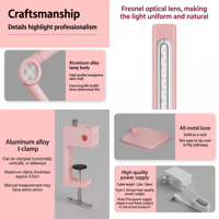 Lampe de bureau LED en métal, design pliable, hauteur réglable, contrôle tactile, gradation et contrôle des couleurs, CRI 95 élevé, protection oculaire, AC, pour étude et travail